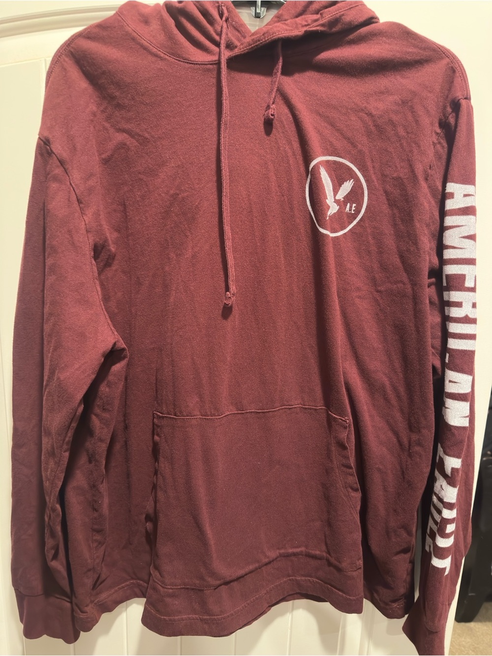 American Eagle Outfitters Maroon Pullover Hoodie